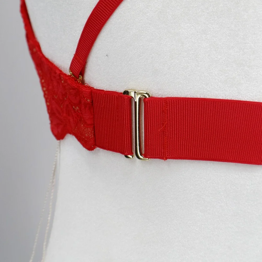 Free People‎ x We Are HAH 2 Timer Bra Siren Red Adjustable 28-36C Sexy Lace NWT